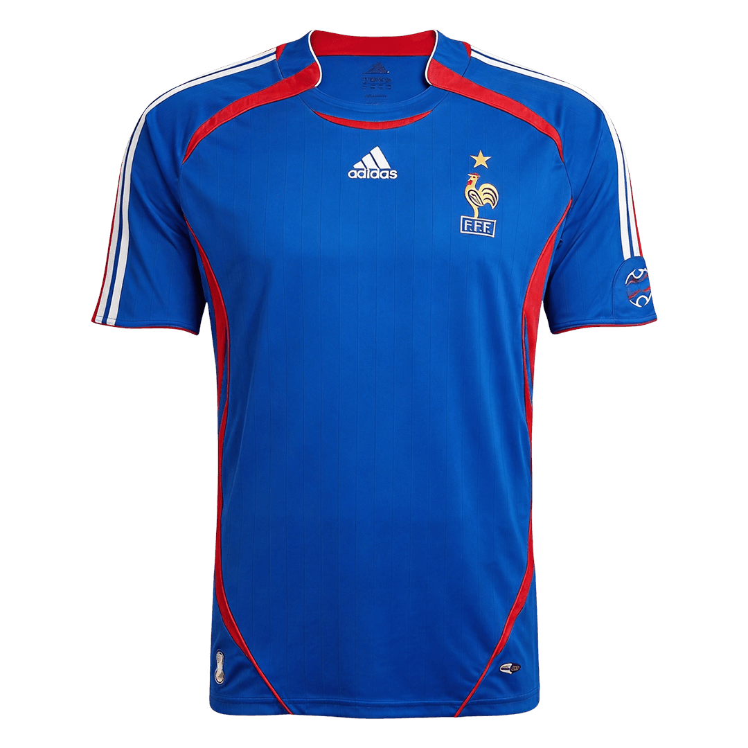 Franciaország Hazai Retro Futball Mez 2006 Kék