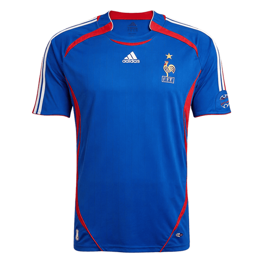 Franciaország Hazai Retro Futball Mez 2006 Kék