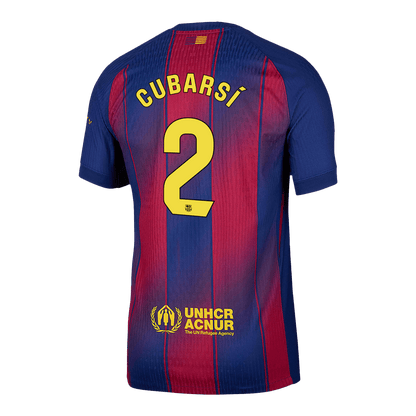 CUBARSÍ #2 Játékos Barcelona Otthon Soccer Mez 2025/26 Piros&Kék