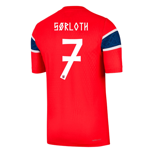SØRLOTH #7 Norvégia Játékos Verzió Hazai Mez Világbajnoki 2026 Piros
