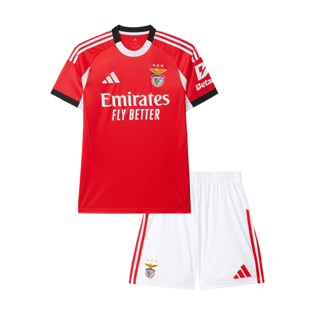 Gyerek Benfica Hazai Futballmez Készlet 25/26 Piros 2025/26
