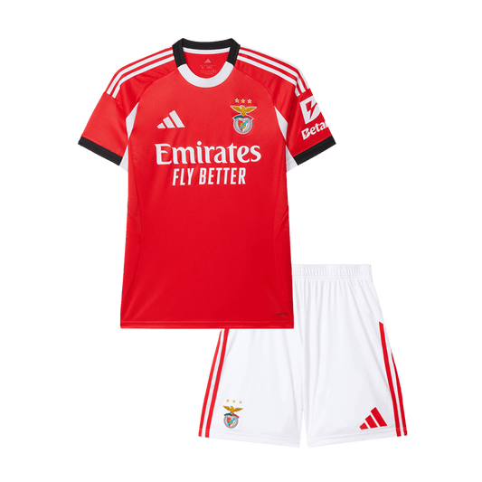 Gyerek Benfica Hazai Futballmez Készlet 25/26 Piros 2025/26