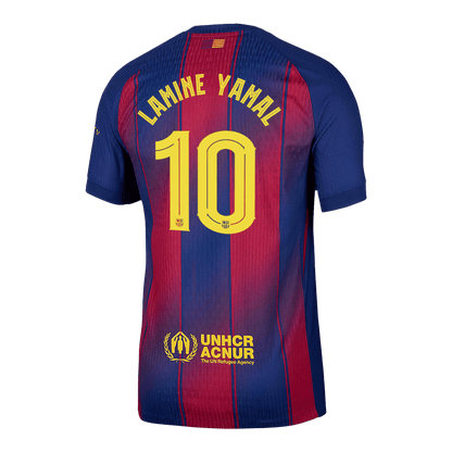 LAMINE YAMAL #10 Játékos Barcelona Otthon Soccer Mez 2025/26 Piros&Kék - UCL