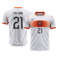 F.DE JONG #21 Hollandia Játékos Verzió Idegenbeli Mez Világbajnoki 2026 Fehér