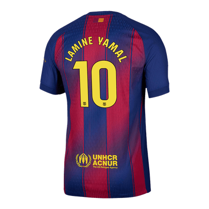 LAMINE YAMAL #10 Játékos Barcelona Otthon Soccer Mez 2025/26 Piros&Kék