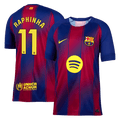 RAPHINHA #11 Barcelona Otthon Soccer Mez 2025/26 Piros&Kék