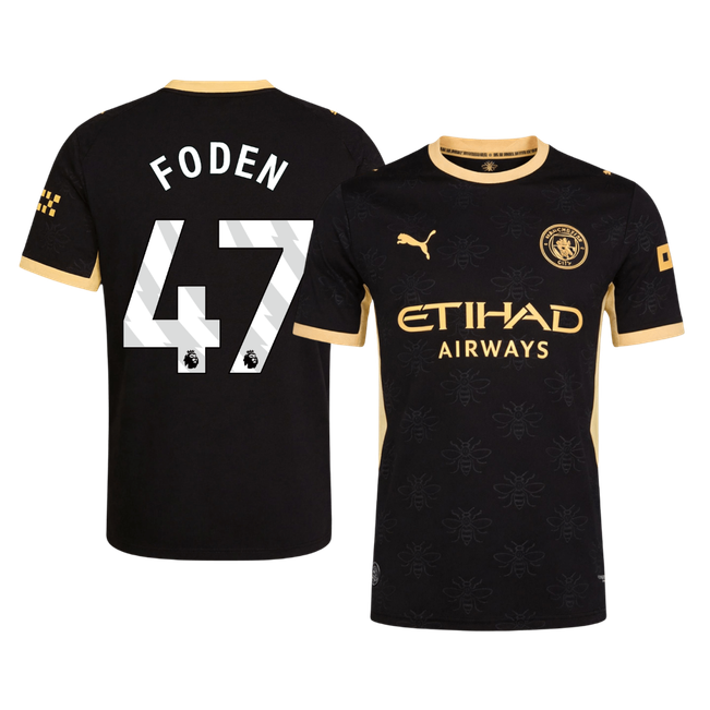 FODEN #47 Manchester City Játékos Verzió Idegenbeli Mez 2026/27 Fekete