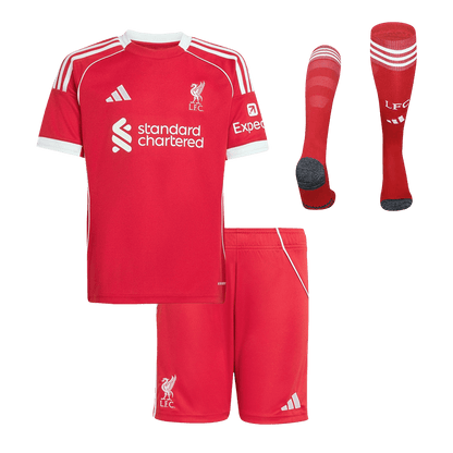 Liverpool Gyerek Hazai Mez Készlet(Mez+Nadrág+Zokni) 2025/26 Piros