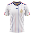 Franciaország Idegenbeli Retro Futball Mez 2010 Fehér