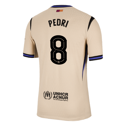 PEDRI #8 Játékos Barcelona Idegenbeli Soccer Mez 2025/26 Sárga - UCL