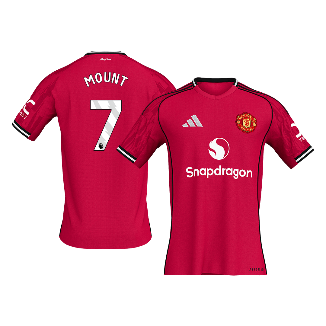 MOUNT #7 Manchester United Hazai Futball Mez 2025/26 Piros