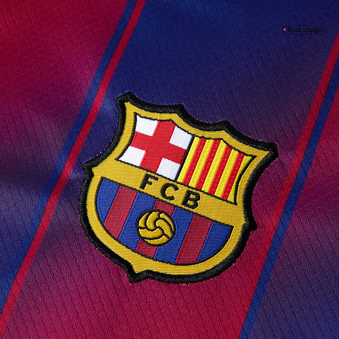Kid's Barcelona Hazai Soccer Mez Készlet(Mez+Rövidnadrág) 2025/26 Piros&Kék