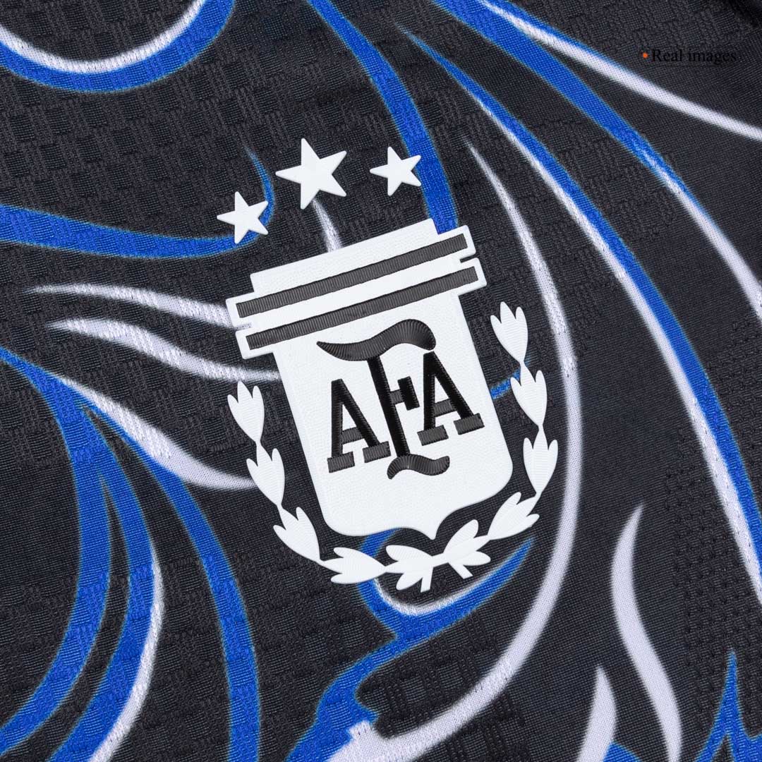 DE PAUL #7 Argentína Játékos Verzió Idegenbeli Mez Világbajnoki 2026 Fekete
