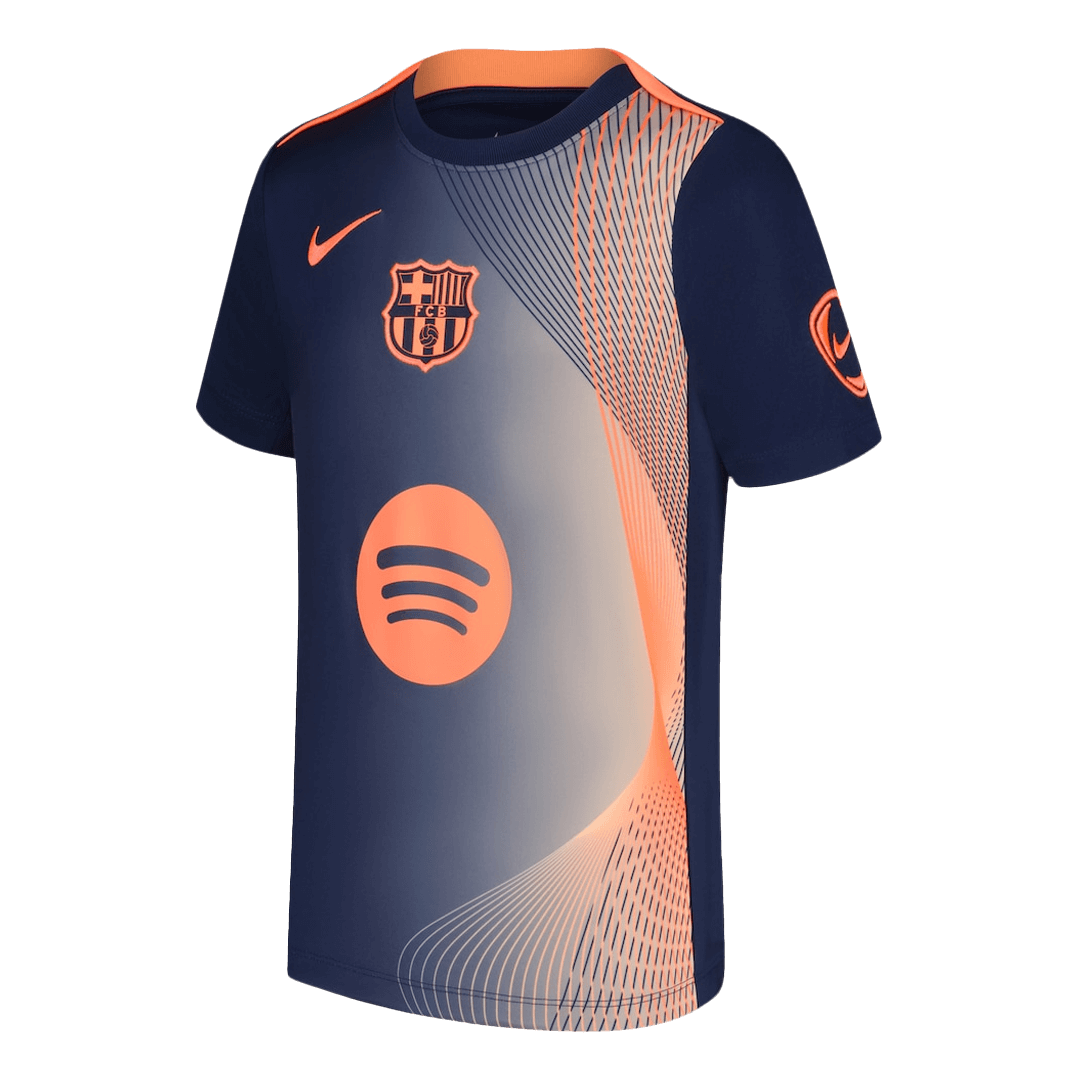 Barcelona Meccs Előtti Futball Mez 25/26 Narancs&Fekete