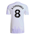 B.FERNANDES #8 Manchester United Idegenbeli Soccer Mez 2025/26 Fehér