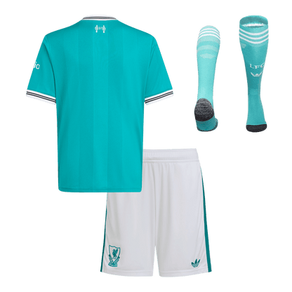 Liverpool Gyerek Harmadik Készlet(Mez+Nadrág+Zokni) 2025/26 Zöld