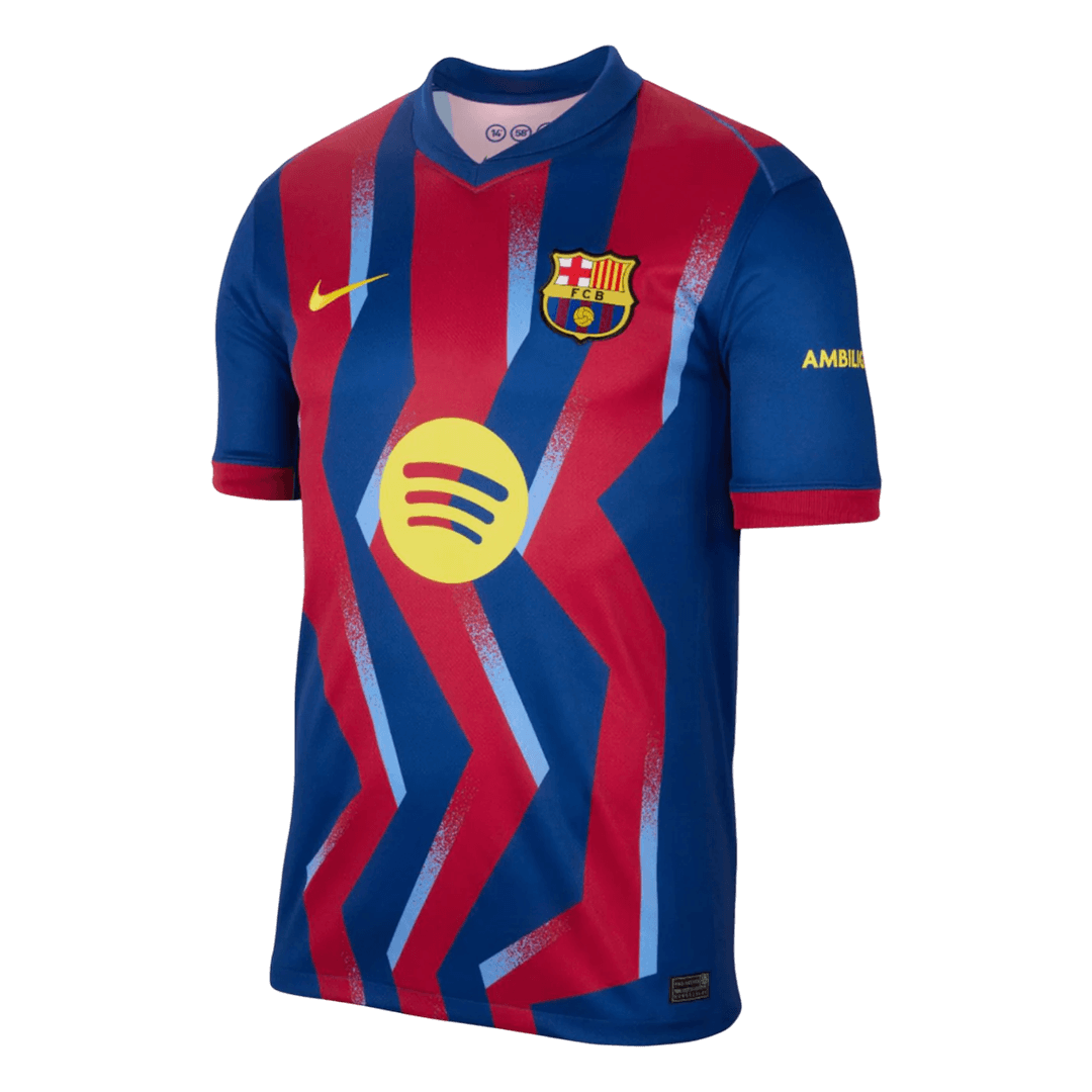 LAMINE YAMAL #10 Barcelona Negyedik Mez 2025/26 Piros&Kék