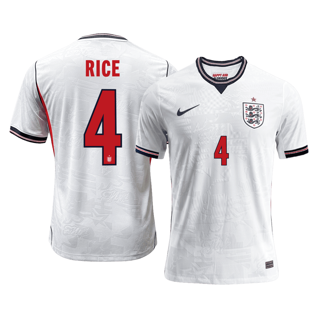 RICE #4 Anglia Játékos Verzió Hazai Világbajnoki Mez 2026 Fehér