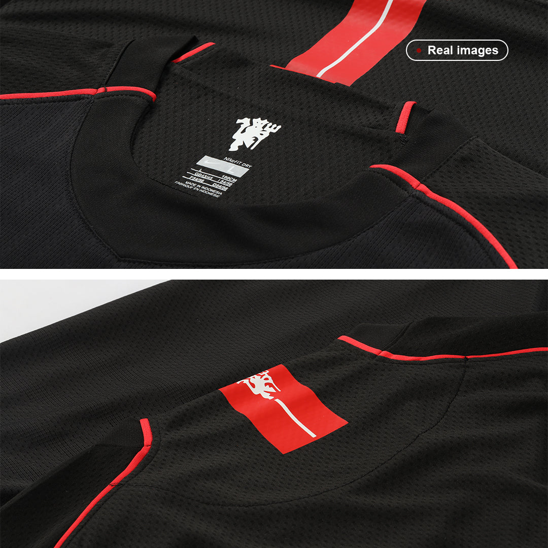 RONALDO #7 Manchester United Idegenbeli Retro Futball Mez 2007/08 Fekete