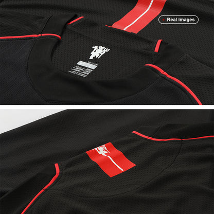 RONALDO #7 Manchester United Idegenbeli Retro Futball Mez 2007/08 Fekete