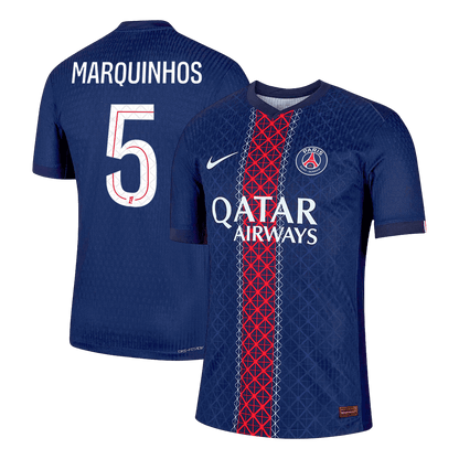 MARQUINHOS #5 Játékos PSG Otthon Soccer Mez 2025/26 Haditengerészet