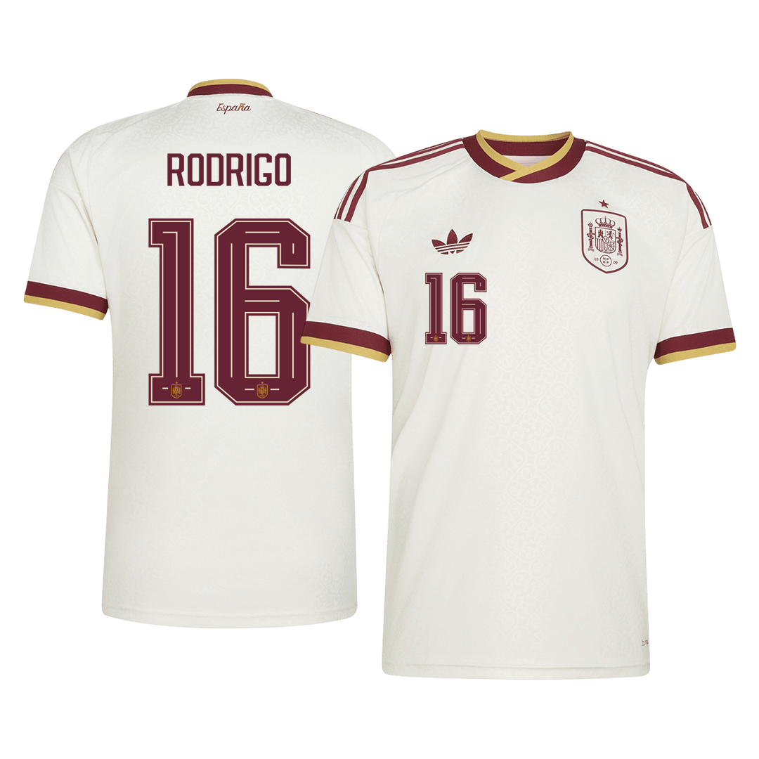 RODRIGO #16 Spanyolország Idegenbeli Mez 2026 Fehér