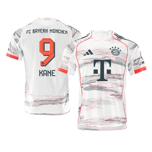KANE #9 Játékos Bayern Munich Idegenbeli Soccer Mez 2025/26 Fehér
