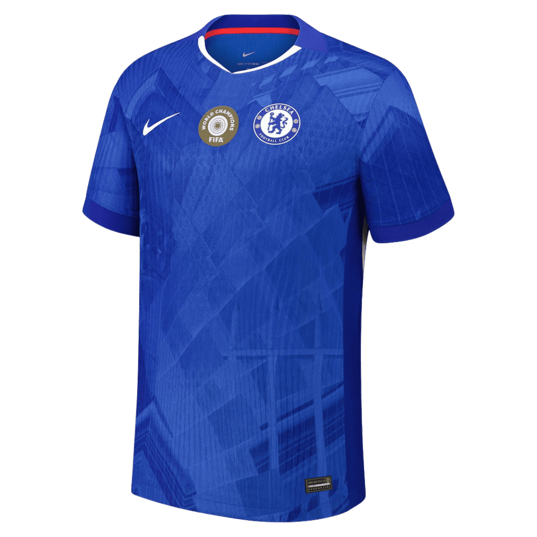 WORLD CHAMPIONS #25 Játékos Chelsea Otthon Soccer Mez 2025/26 Kék - with chest badge
