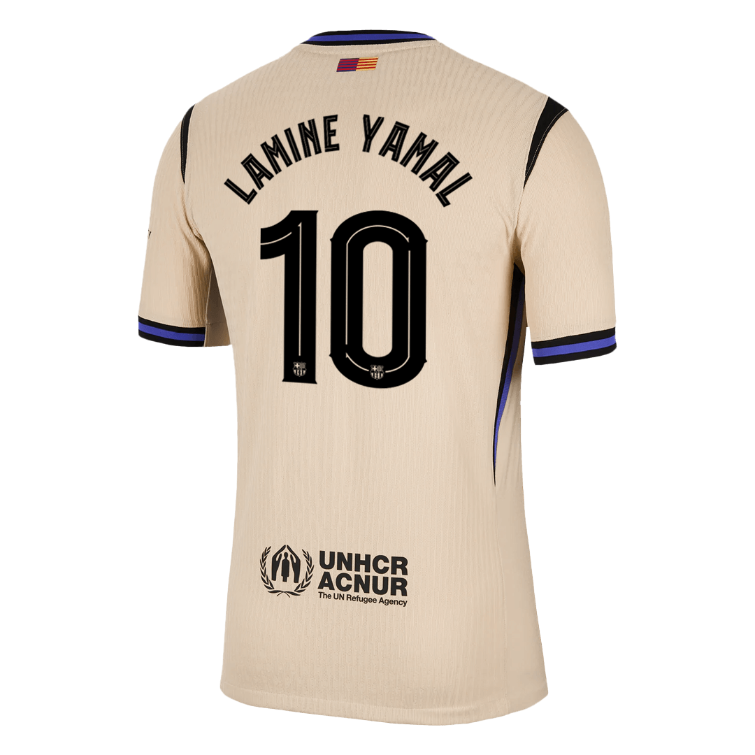 LAMINE YAMAL #10 Játékos Barcelona Idegenbeli Soccer Mez 2025/26 Sárga - UCL