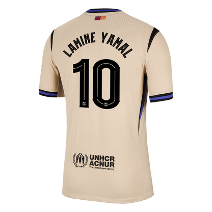 LAMINE YAMAL #10 Játékos Barcelona Idegenbeli Soccer Mez 2025/26 Sárga - UCL