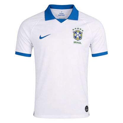 Brazília Idegenbeli Retro Futball Mez 2019 Fehér