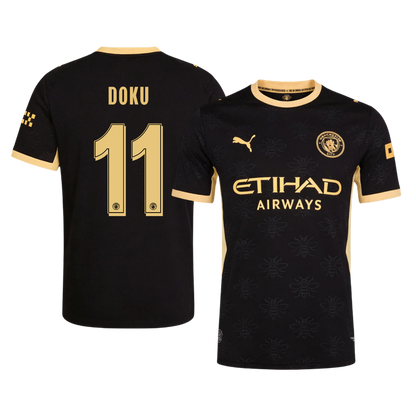 DOKU #11 Manchester City Játékos Verzió Idegenbeli Mez 2026/27 Fekete - UCL
