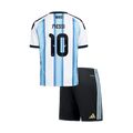 Argentína MESSI #10 Gyerek Hazai Világbajnokság Mez Készlet(Mez+Nadrág) 2026
