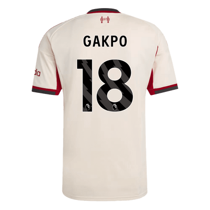 GAKPO #18 Liverpool Idegenbeli Mez 2025/26 Fehér
