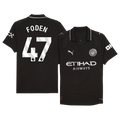 FODEN #47 Játékos Manchester City Idegenbeli Soccer Mez 2025/26 Fekete