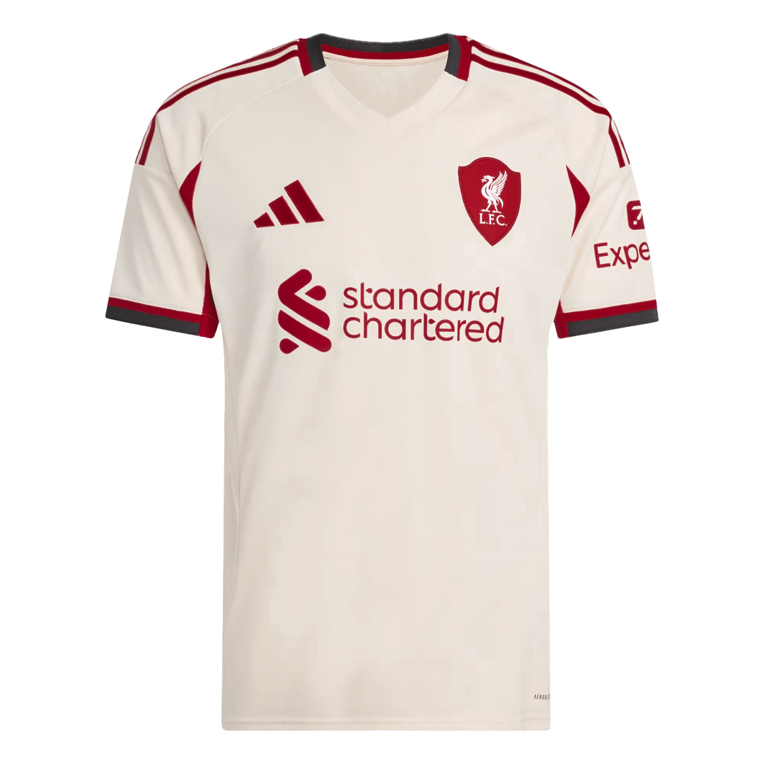Liverpool Idegenbeli 2025/26 Fehér futball mez