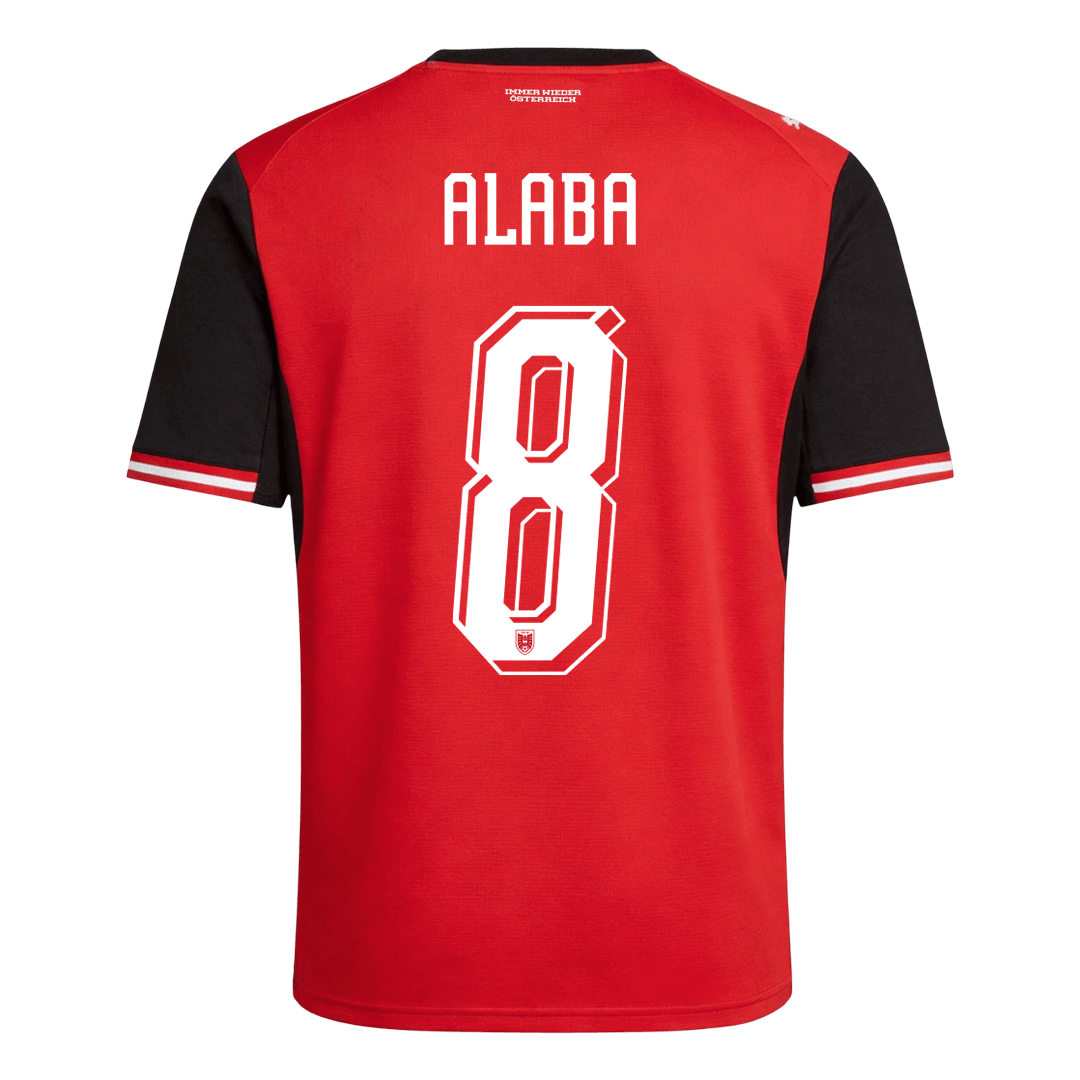 ALABA #8 Ausztria Hazai Mez Világbajnoki 2026 Piros