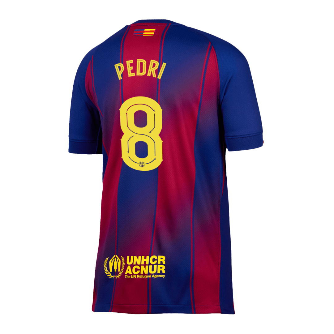 PEDRI #8 Barcelona Otthon Soccer Mez 2025/26 Piros&Kék - UCL