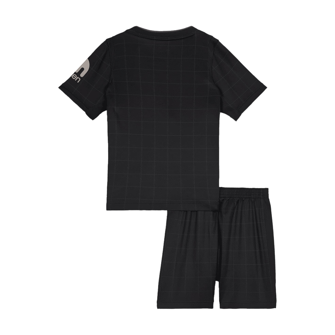 Gyerek Tottenham Hotspur 
 Idegenbeli 
Mez 
 
Készlet (Mez + Nadrág)2025/26 
 Fekete