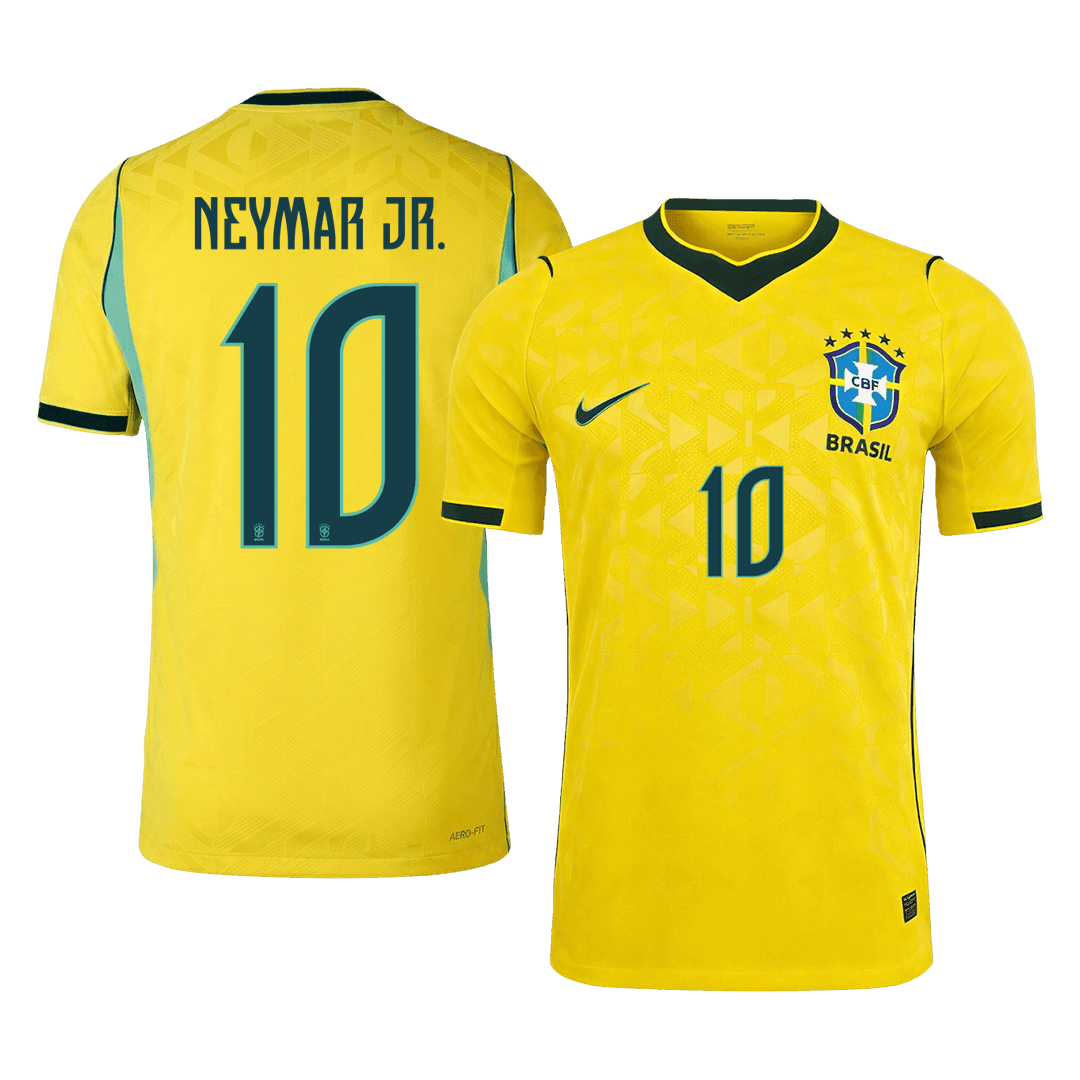 NEYMAR JR. #10 Brazília Játékos Verzió Hazai Mez Világbajnoki 2026 Sárga