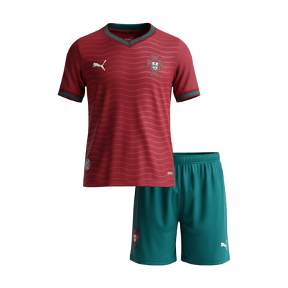Portugal Gyerek Hazai Világbajnokság Mez Készlet(Mez+Nadrág) 2026 Piros