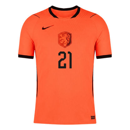 F.DE JONG #21 Hollandia Játékos Verzió Hazai Mez Világbajnoki 2026 Narancs