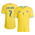 Játékos Verzió LUIS DíAZ #7 Kolumbia Hazai Mez 2026 Sárga