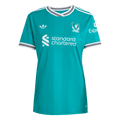 Női Liverpool Harmadik Idegenbeli Futball Mez 2025/26 Zöld