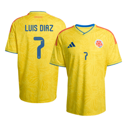 LUIS DíAZ #7 Colombia Hazai Mez 2026 Sárga
