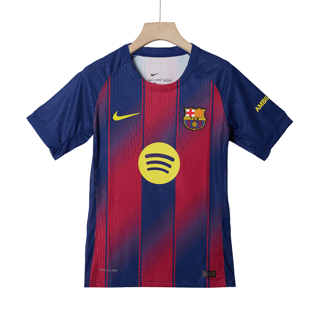 RAPHINHA #11 Játékos Barcelona Otthon Soccer Mez 2025/26 Piros&Kék - UCL