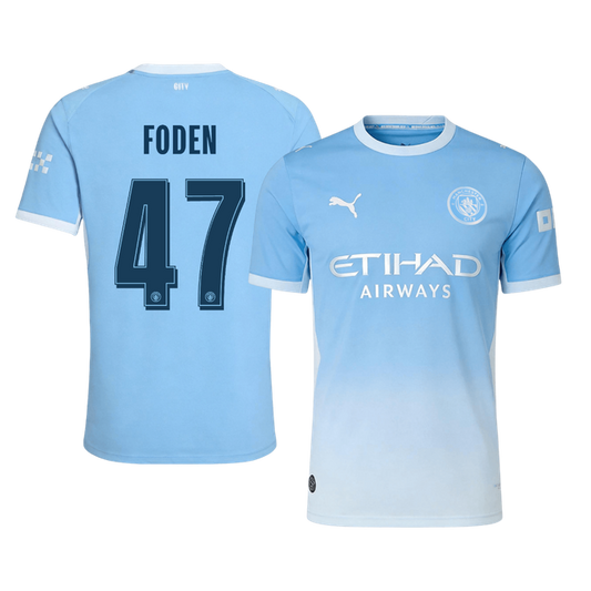 FODEN #47 Manchester City Játékos Verzió Hazai Mez 2026/27 Kék - UCL