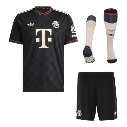Bayern Munich Idegenbeli Harmadik Mez Szett (Mez+Nadrág+Zokni) 2025/26 Fekete