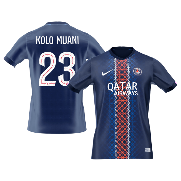 KOLO MUANI #23 PSG Hazai Futball Mez 2025/26 Sötétkék