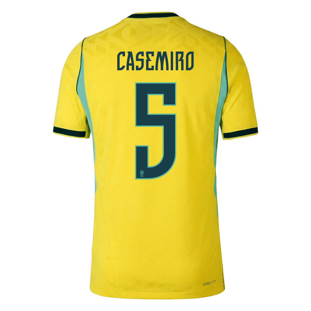 CASEMIRO #5 Brazília Játékos Verzió Hazai Mez Világbajnoki 2026 Sárga